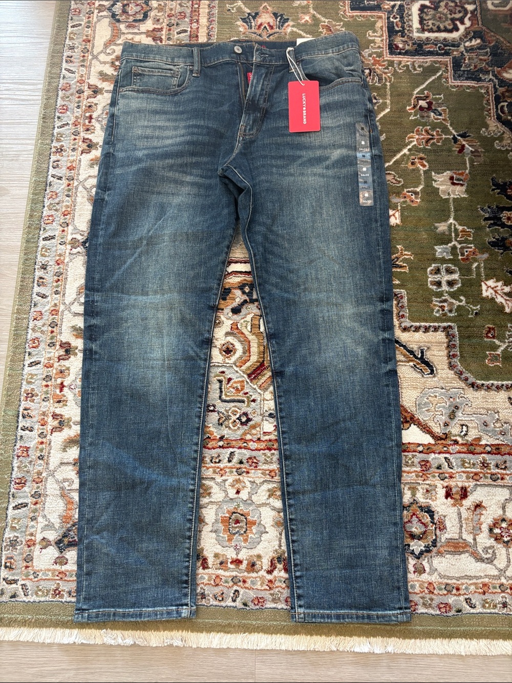 Lucky Brand Men's Slim Straight Jeans in Dark Blue Wash